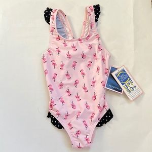 Andy & Evan Little Girl’s Flamingo swimsuit NWT